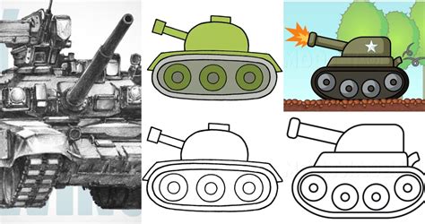 25 Easy Tank Drawing Ideas - How to Draw a Tank