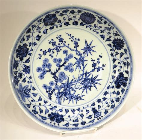 Sold Price: CHINESE MING DYNASTY BLUE AND WHITE PLATE - November 6 ...