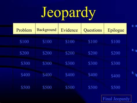 Jeopardy final | PPT | Free Download