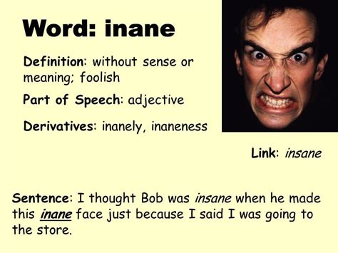 Word:+inane+Definition:+without+sense+or+meaning (960×720) | Words ...