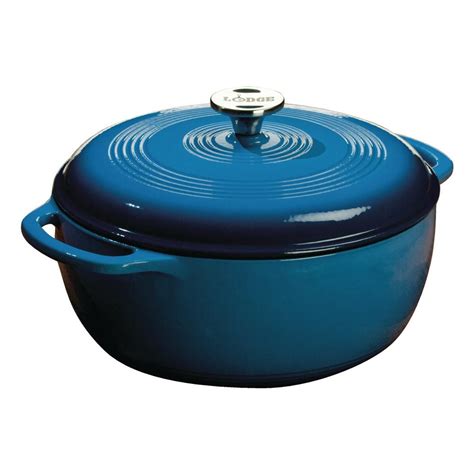 Lodge 6 Qt. Enamel Cast Iron Dutch Oven-EC6D33 - The Home Depot