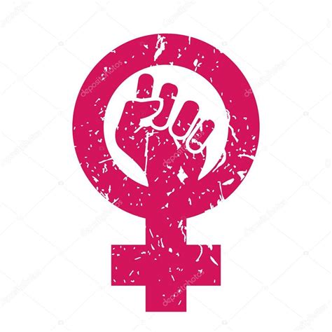 Mujer Símbolo Vector. Feminismo Poder. Icono femenino. Mano feminista ...