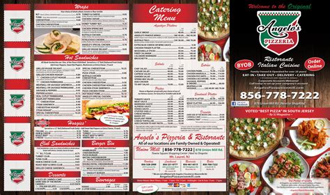 Menu - Angelo's Pizzeria