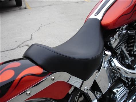 Custom Motorcycle Seat | 1999-2015 Softail Deuce Custom Seat | Low Profile | Comfortable