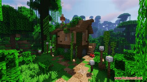 Tribal Hut In The Jungle Map (1.21.3, 1.20.1) - Survive In The ...