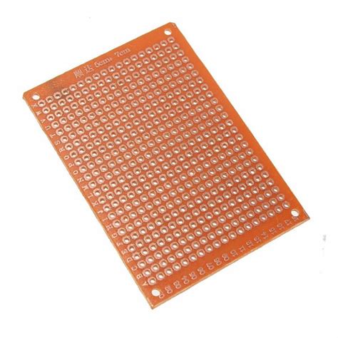 10 Piece Single-sided PCB Printed Circuit Board Prototype Breadboard 5cm x 7cm (GOLDEN) - Yoibo