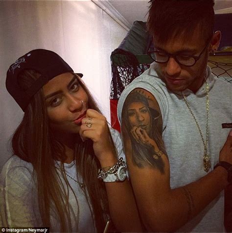 Neymar's sister Rafaella gets Barcelona star's eyes inked on arm to return gesture after he ...