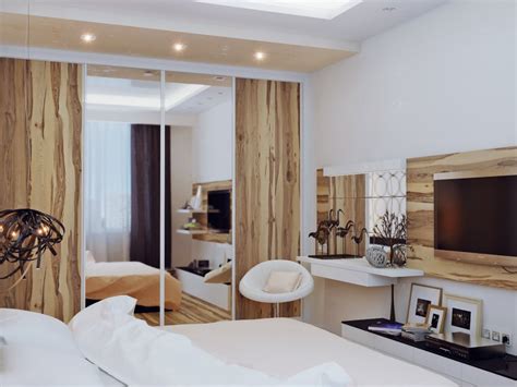 White and wood bedroom design | Interior Design Ideas