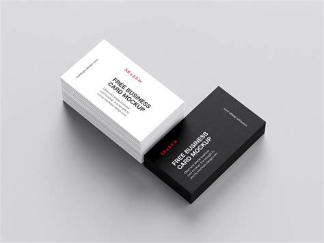 Free 3,5 x 2 inches business card mockup on Behance