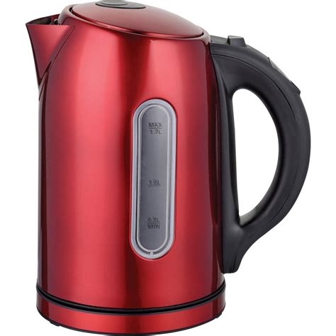 Ovente 7.5-Cup Temperature control Cordless Red Stainless Electric ...