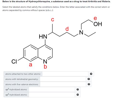 Solved Below is the structure of Hydroxychloroquine, a | Chegg.com