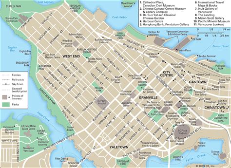 Vancouver Downtown Map Printable