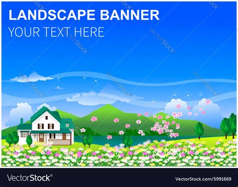 Landscape background banner Royalty Free Vector Image