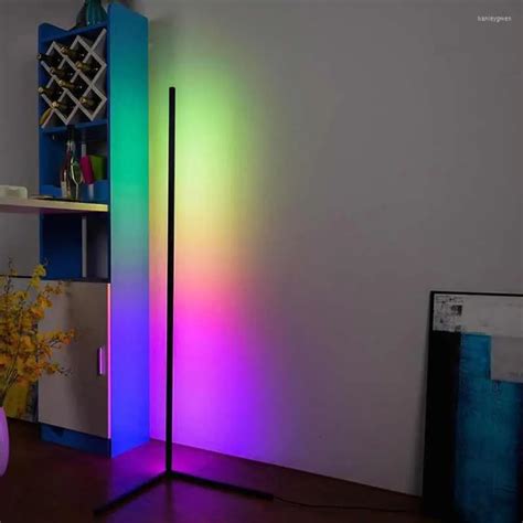 Floor Lamps Modern LED Corner Living Room Standing Decorative Atmosphere Lamp Bedroom Decoration ...