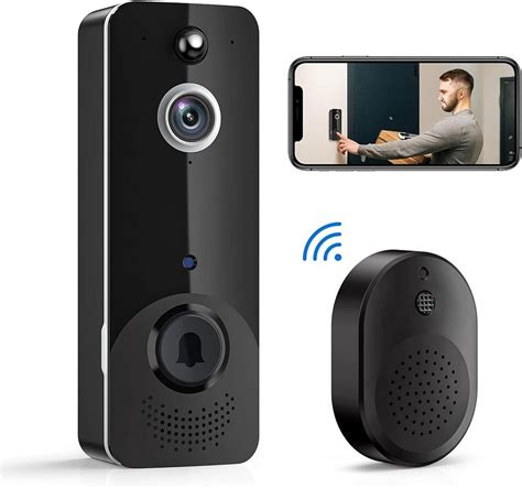 Video Doorbell Camera Wireless with Chime Ringer, HD Live Image, Night Vision, Cloud Storage ...