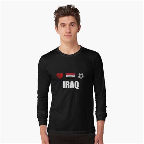 "Iraq Football Shirt - Iraq Soccer Jersey" Long Sleeve T-Shirt by ozziwar | Redbubble