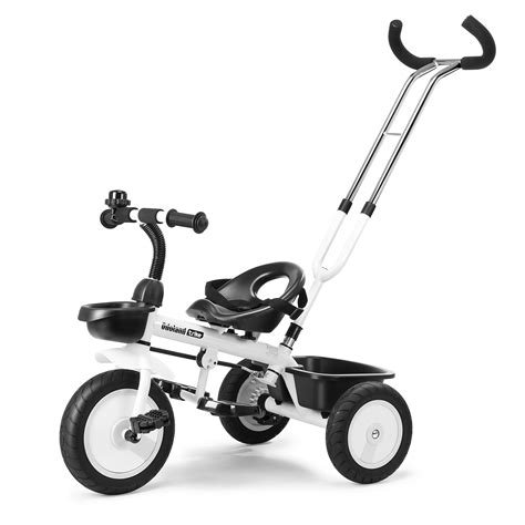 IMAGE 3 In 1 Toddler Bicycle Stroller Trike Bike, Kids Tricycle for Kids, Folding Bike Assembled ...