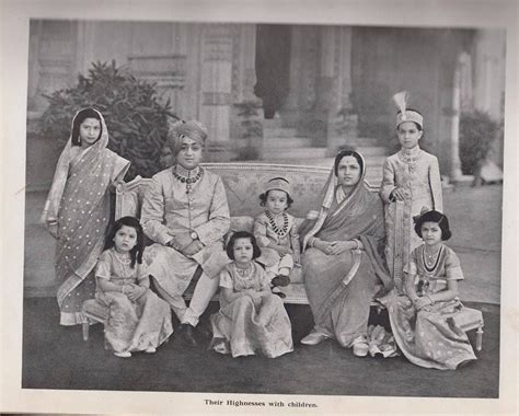 A very rare family photograph of HH Maharaja Pratap Singh Gaekwad of ...