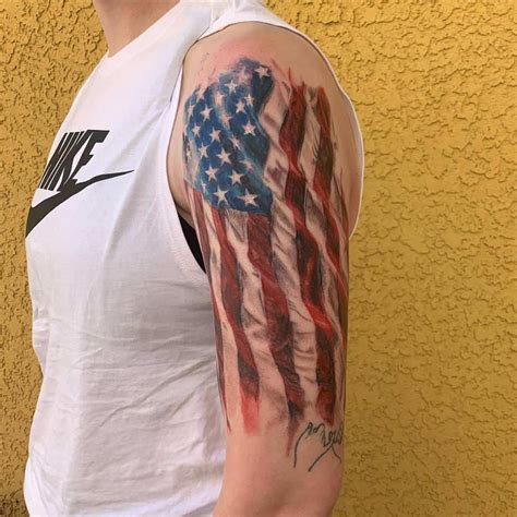 Top 89 American Flag Sleeve Tattoo Ideas - [2021 Inspiration Guide]