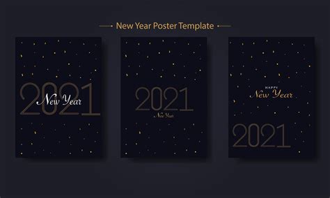 New Year Poster Template Bundle 1848036 Vector Art at Vecteezy