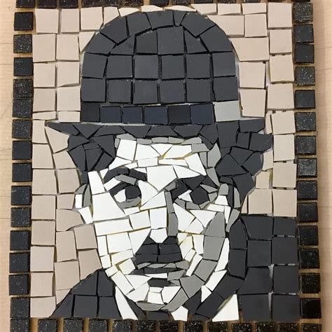 No sooner made than sold - unsurprisingly! Chaplin by Janice #mosaicart #hackneydowns #hackney # ...