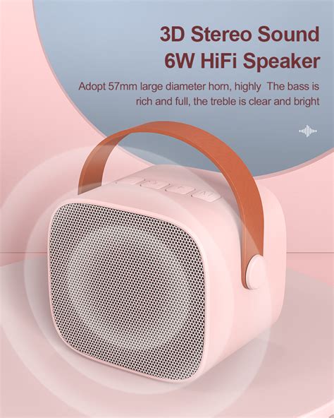 Portable Wireless Karaoke Speaker With Mic Bluetooth For Adults Kids Singing Outdoor Indoor Home ...