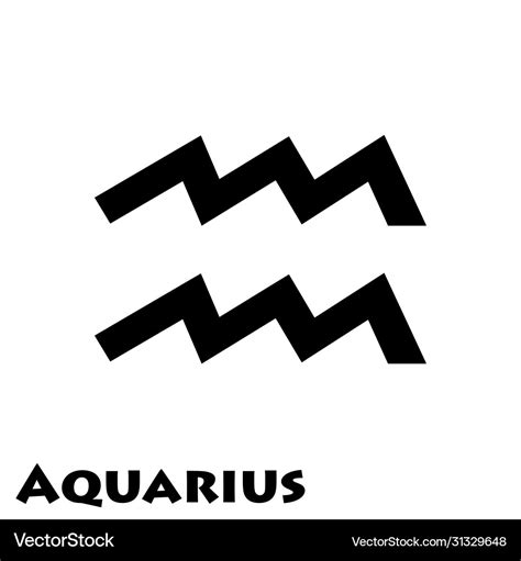 Logo zodiac sign aquarius Royalty Free Vector Image