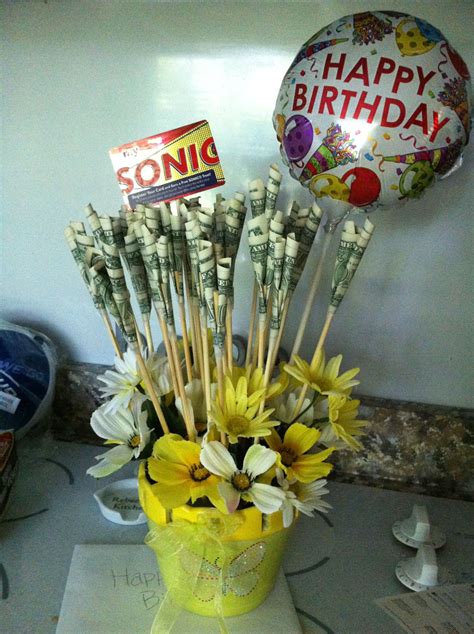 Birthday money bouquet i want this with roses and without the gift card | Gift card bouquet ...