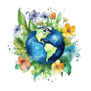 Watercolor Painting About Earth Day, Earth, Day, Nature PNG Transparent ...