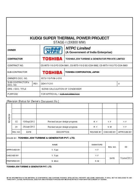 condenser sizing calculation