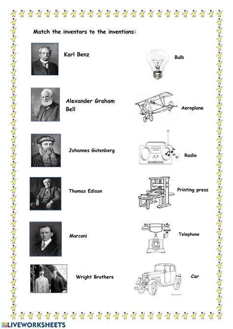 Inventors and Inventions Worksheet