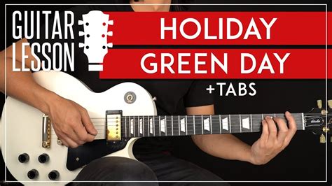 Holiday Guitar Tutorial 🎸 Green Day Guitar Lesson + TAB - YouTube