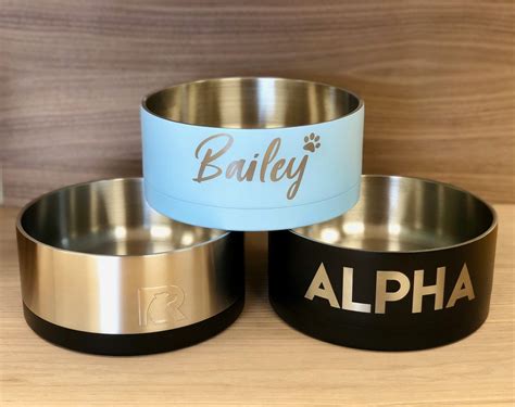 RTIC Dog Bowl Laser Engraved Custom Dog Bowl Engraved | Etsy