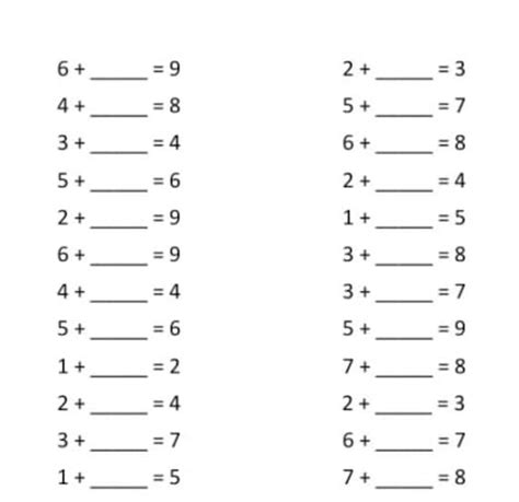 Easy Math Worksheets