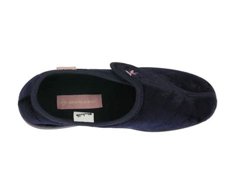 WOMENS DUNLOP VELCRO ORTHOPEDIC WIDE FIT WASHABLE SLIPPERS ANKLE ...