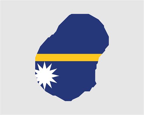 Nauru Flag Map. Map of the Republic of Nauru with the Nauruan country ...