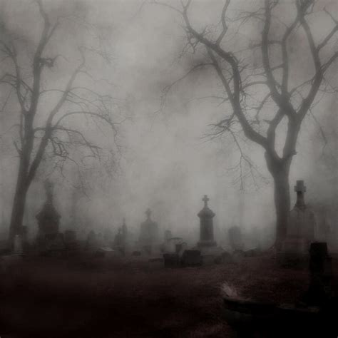 Late Fall Graveyard Fog Photograph by Gothicrow Images - Fine Art America