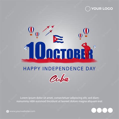 Ilustración vectorial para la bandera del día de la independencia de cuba | Vector Premium