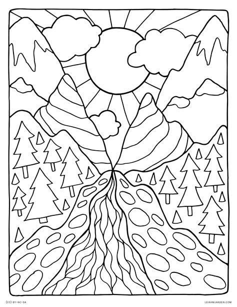 Mountain Scene Drawing at GetDrawings | Free download