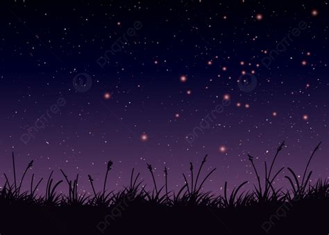 Starry Night Sky And Grass Silhouette Background, Wallpaper, Sky, Night Background Image And ...