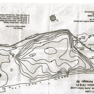 Silver Lake depth contour map (Source: Silver Lake Resort). | Download Scientific Diagram