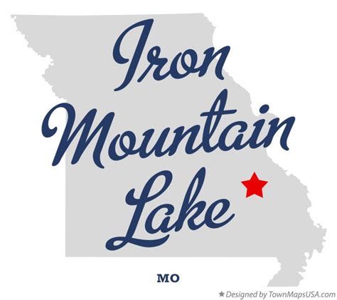 Map of Iron Mountain Lake, MO, Missouri