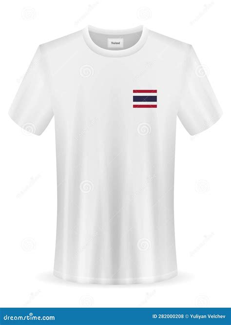 T-shirt with Thailand flag stock illustration. Illustration of asia ...