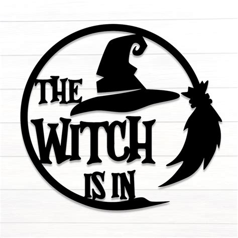 The Witch is in Sign Witch Sign Halloween Door Sign Halloween Door ...