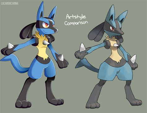 Lucario Style Comparison by PUPPERCASE on DeviantArt