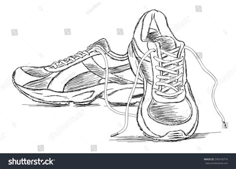 Running Shoe Outline Clip Art