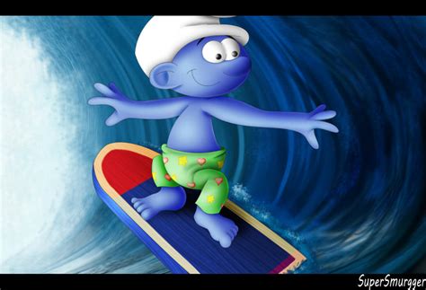 Surfing Smurf, Smurfy Surf by SuperSmurgger on DeviantArt