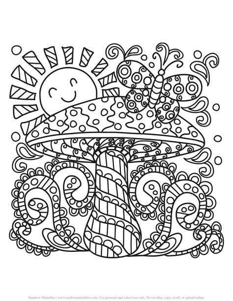 Stress Relief Easy Printable Coloring Pages - canvas-ly