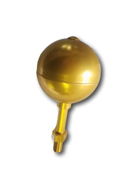 3 Inch Gold Anodized Aluminum Flagpole Ball