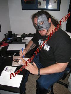 TNA ABYSS RING WORN MASK SIGNED WITH PROOF AND C.O.A on PopScreen